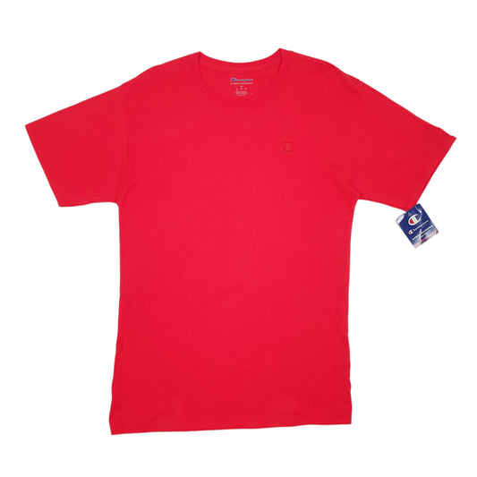 Mens Red Champion Short Sleeve T Shirt