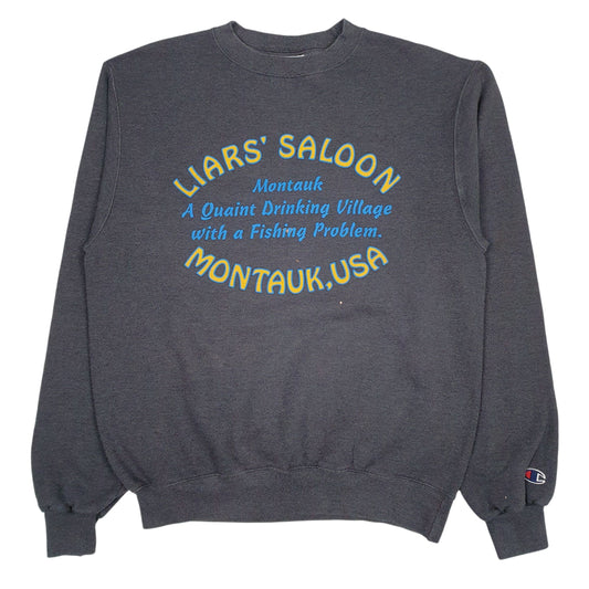 Mens Grey Champion Crewneck Jumper