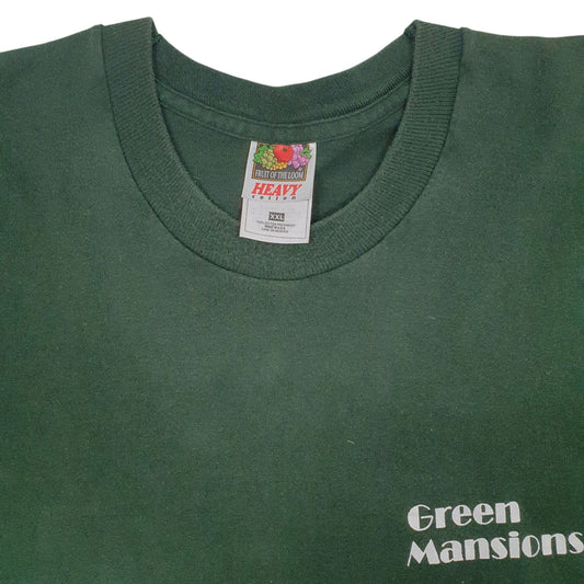 Mens Green Fruit Of The Loom Single Stitch Vintage 90s T Shirt