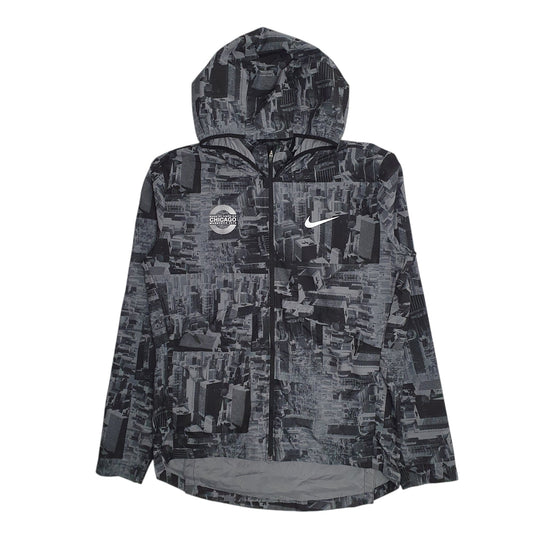 Mens Grey Nike Running Chicago Marathon 2018 Coat