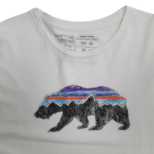 Mens White Patagonia Organic T Shirt