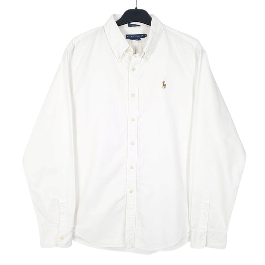 Womens White Ralph Lauren Long Sleeve Shirt