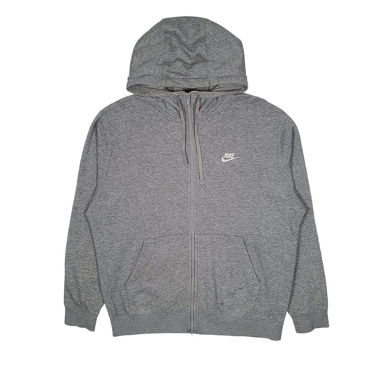 Mens Grey Nike Hoodie Full Zip Jumper