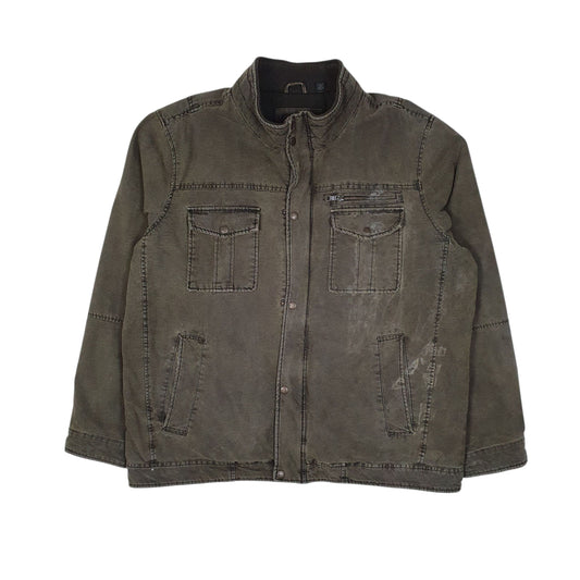 Mens Green GH Bass & Co Bomber Chore Crewneck Coat