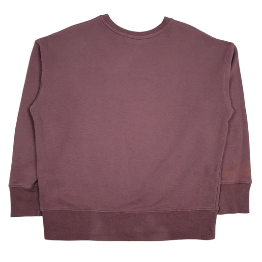 Mens Burgundy Fila Spellout Crewneck Jumper