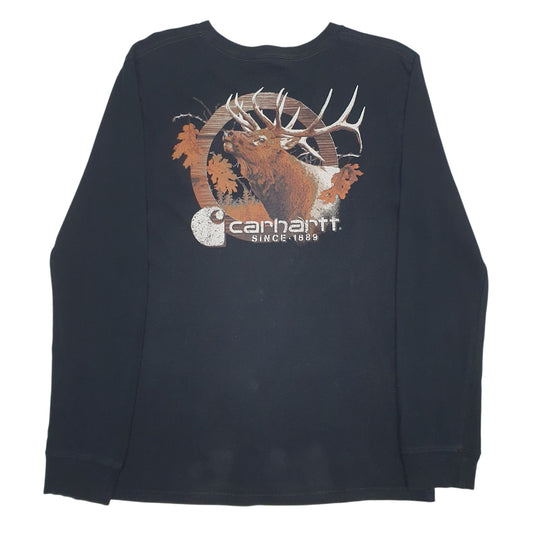 Womens Black Carhartt Hoodie T Shirt