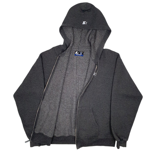 Mens Grey Starter Heavyweight Full Zip Jumper