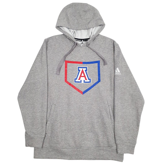 Mens Grey Adidas Hoodie Jumper