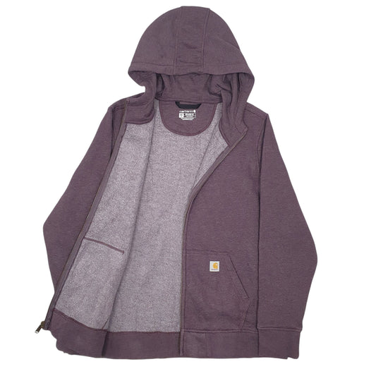 Womens Burgundy Carhartt Full Zip Jumper
