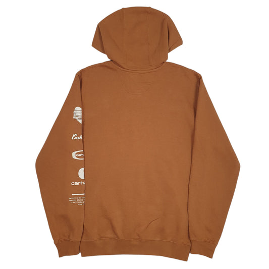 Mens Brown Carhartt Hoodie Jumper