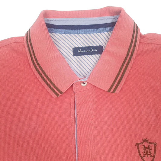 Mens Pink Massimo Dutti Polo Shirt