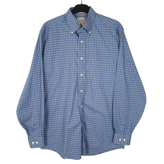 Mens Blue L.L.Bean Long Sleeve Shirt