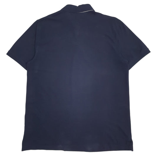 Mens Black Tommy Hilfiger Hoodie Polo Shirt