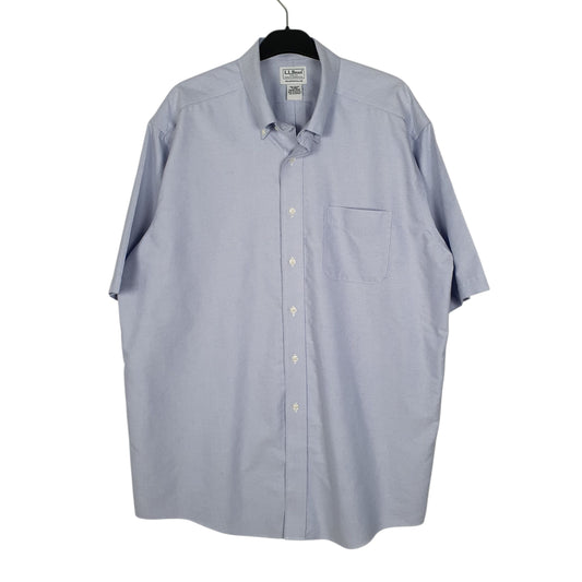 Mens Blue L.L.Bean Short Sleeve Shirt
