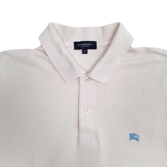 Mens Pink Burberry Polo Shirt