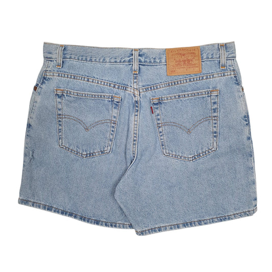 Womens Blue Levis 555 Vintage 90s Made In USA Guys Fit Shorts