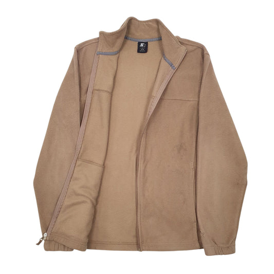 Mens Beige Starter Full Zip Jumper