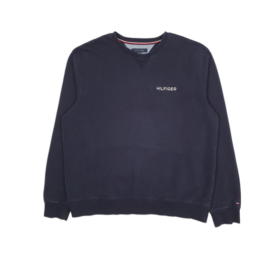 Mens Navy Tommy Hilfiger Crewneck Jumper