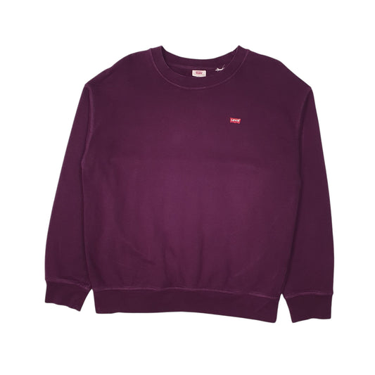 Mens Burgundy Levis Crewneck Jumper