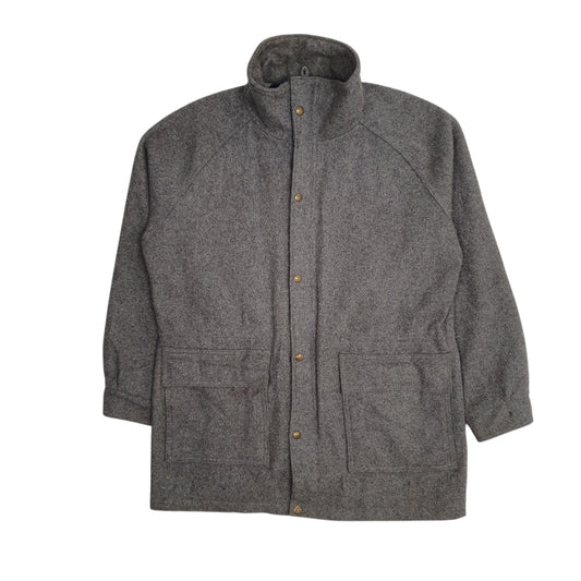 Mens Grey L.L.Bean Vintage 1980s Field Coat