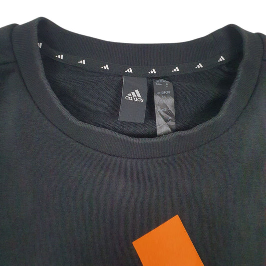 Mens Black Adidas Crewneck Jumper