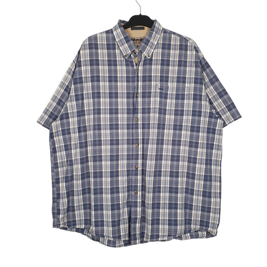 Mens Blue Wrangler Short Sleeve Shirt