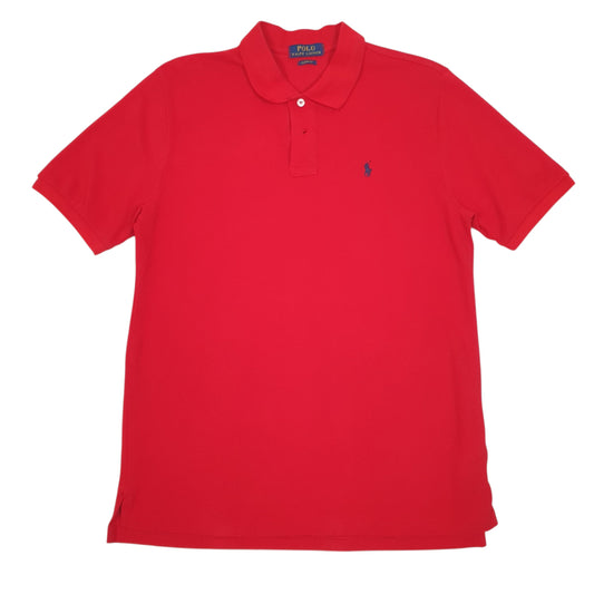 Mens Red Polo Ralph Lauren Short Sleeve Polo Shirt