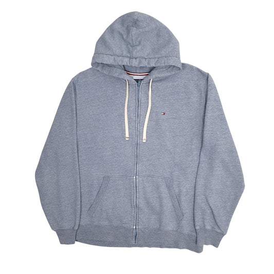 Mens Blue Tommy Hilfiger Hoodie Full Zip Jumper