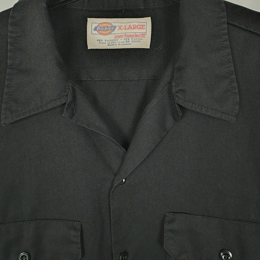 Mens Black Dickies Workwear Shirt