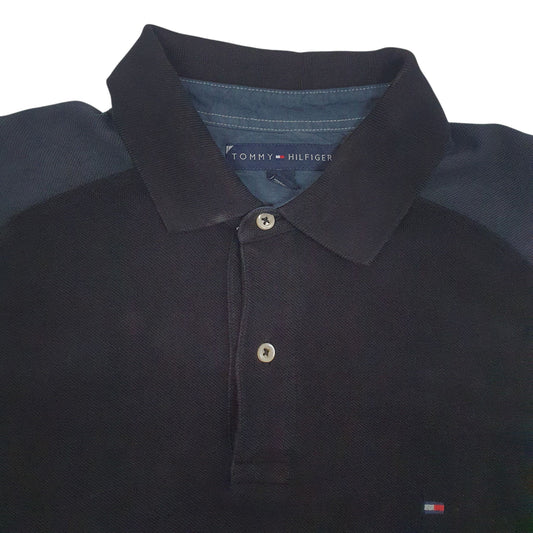 Mens Black Tommy Hilfiger Polo Shirt
