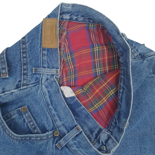 Womens Blue L.L.Bean Blanket Lined Made In USA 90s Jeans