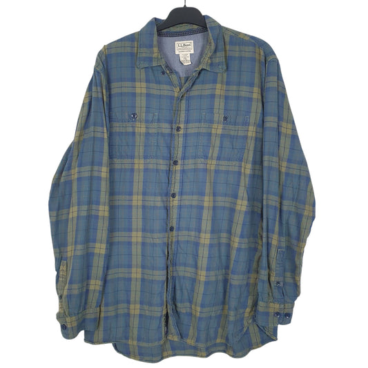 Mens Blue L.L.Bean Long Sleeve Shirt