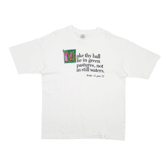 Mens White High Cotton Single Stitch Vintage 90s Short Sleeve T Shirt