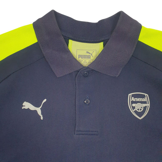 Mens Navy Puma Arsenal Polo Shirt
