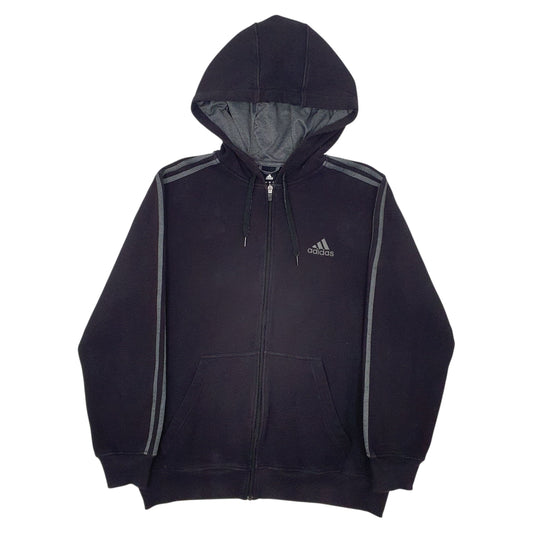 Mens Black Adidas Full Zip Jumper