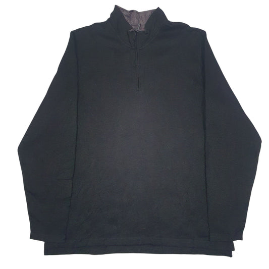 Mens Black Wrangler Quarter Zip Jumper