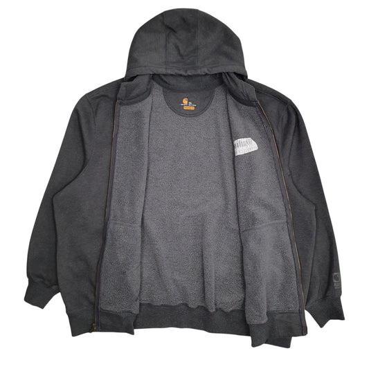 Mens Grey Carhartt Hoodie Full Zip Jumper