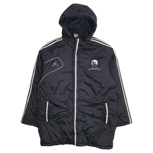 Mens Black Adidas Swansea City FC Centenary Coat