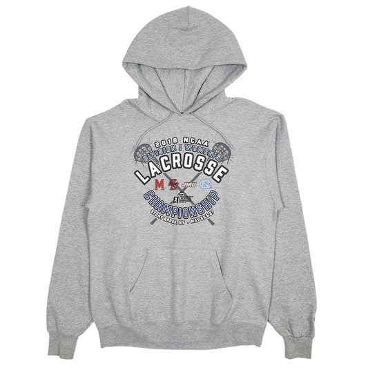 Mens Grey Champion NCAA Lacrosse Hoodie Jumper