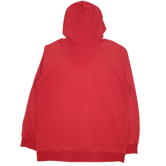 Mens Red Adidas Spellout Hoodie Jumper