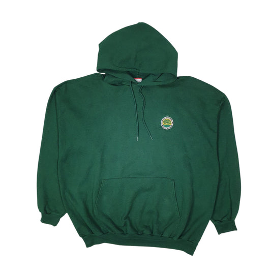 Mens Green Champion Vintage 2000s Landscaping Hoodie Jumper