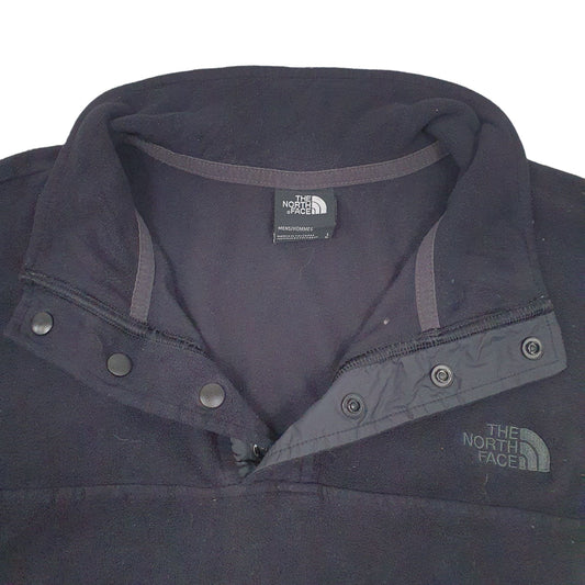 Mens Black The North Face Button Up Quarter Zip Jumper