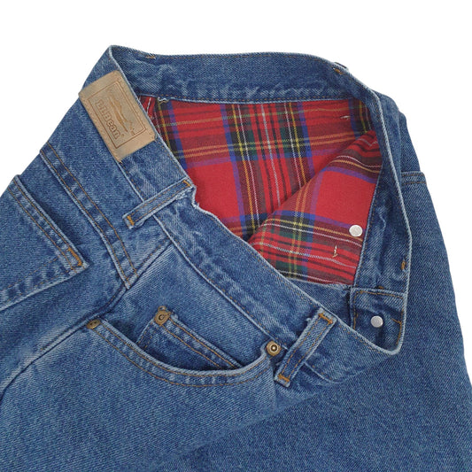 Womens Blue L.L.Bean Blanket Lined Vintage Jeans