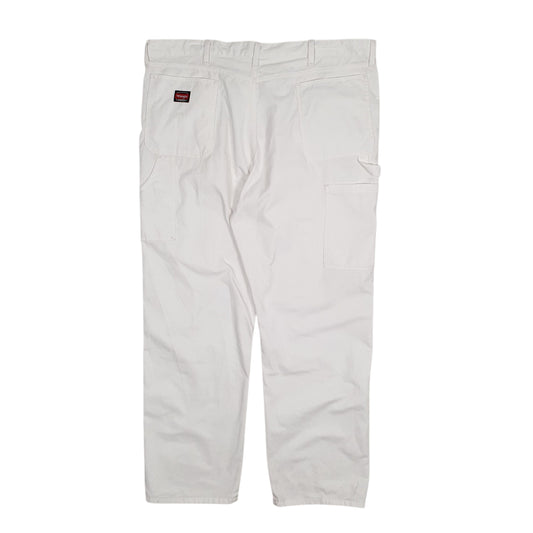 Mens White Wrangler Full Zip Trousers