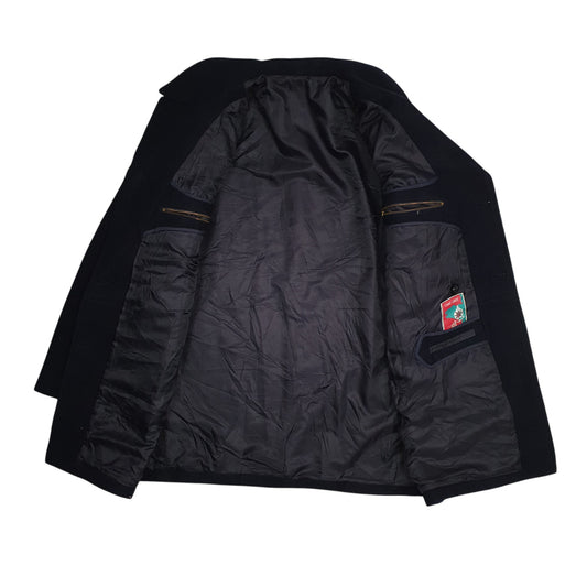 Mens Navy Grand Largue Overcoat Trench Double Breasted Coat