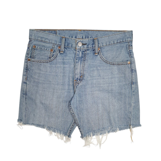 Mens Blue Levis 527 Cut Off Denim Shorts