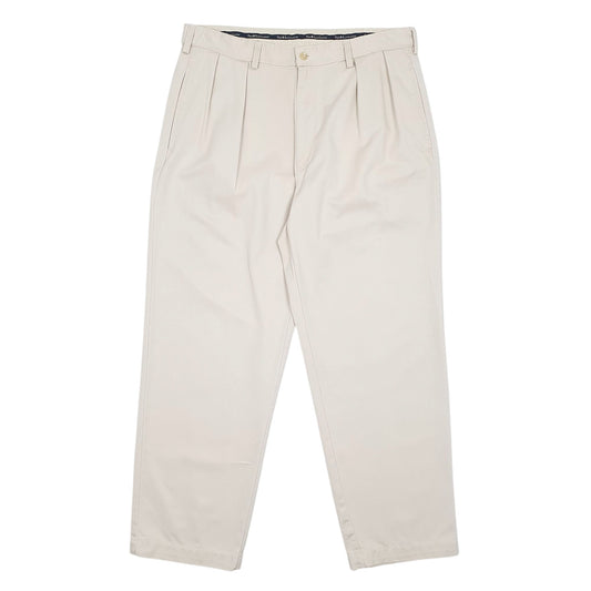 Mens Beige Polo Ralph Lauren Pleated Andrew Pant Chino Trousers