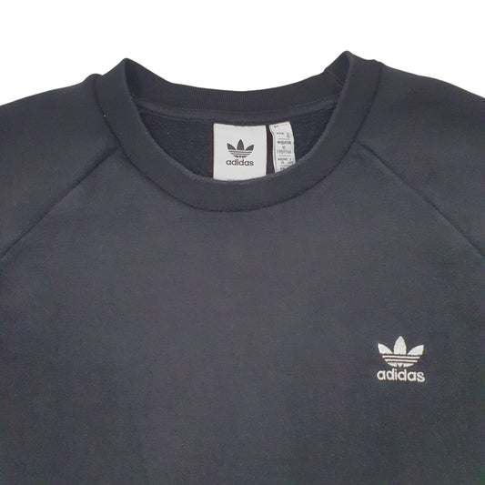 Mens Black Adidas Crewneck Jumper