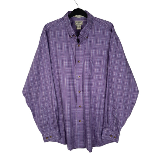 Mens Purple L.L.Bean Long Sleeve Shirt