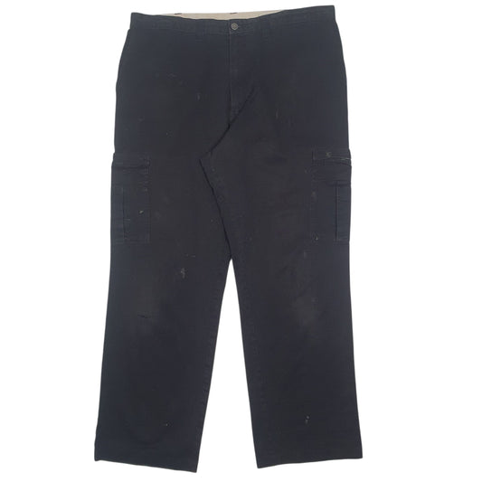 Mens Black Dickies Cargo Trousers